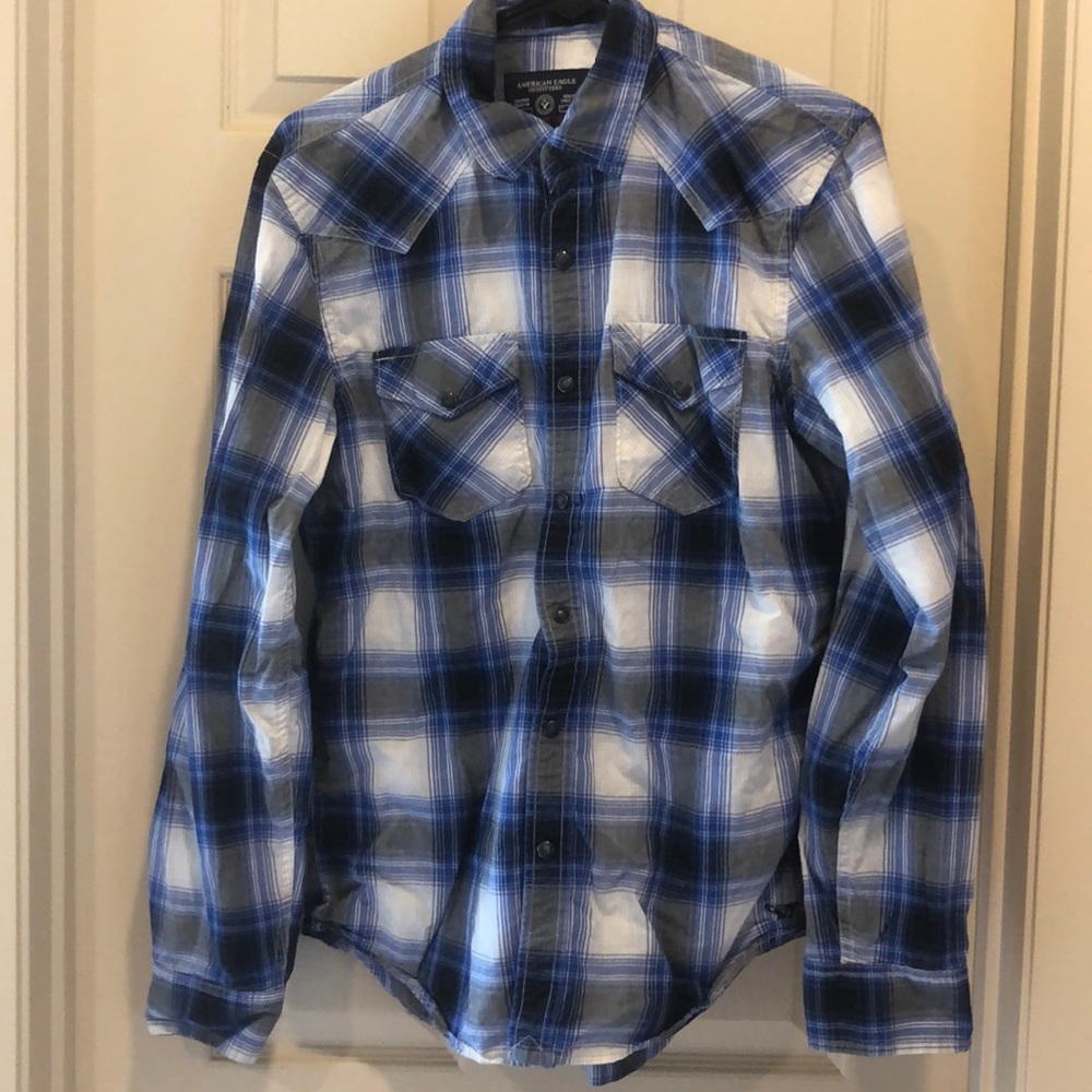 Plaid American Eagle Button Down